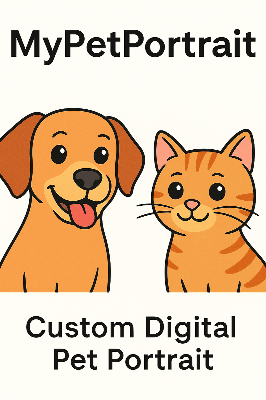 MyPetPortrait™ – Custom Digital Pet Portrait of Your Dog or Cat